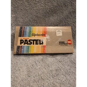 Alphacolor 12 Square Pastels & Poster Chalks Weber Costello Vintage Art Supplies